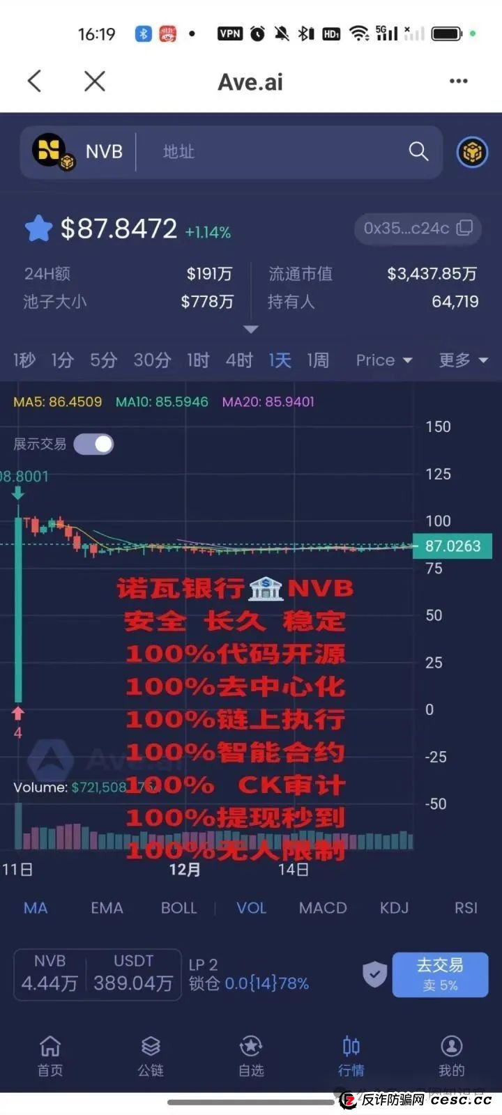 “NoveBank 诺瓦银行” 资金盘骗局